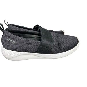 CROCS Lite Ride Black Slip-on Stretch Breathable Walking Shoe Women's Size 8